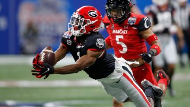 WR George Pickens of Georgia is one of several potential starters who could be available at No. 39 in the NFL Draft.