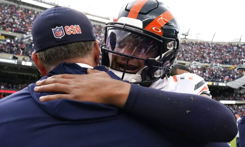 Justin Fields and Matt Eberflus